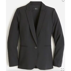 NWT NEW J. Crew parke‎ blazer Italian wool one button charcoal grey size 12